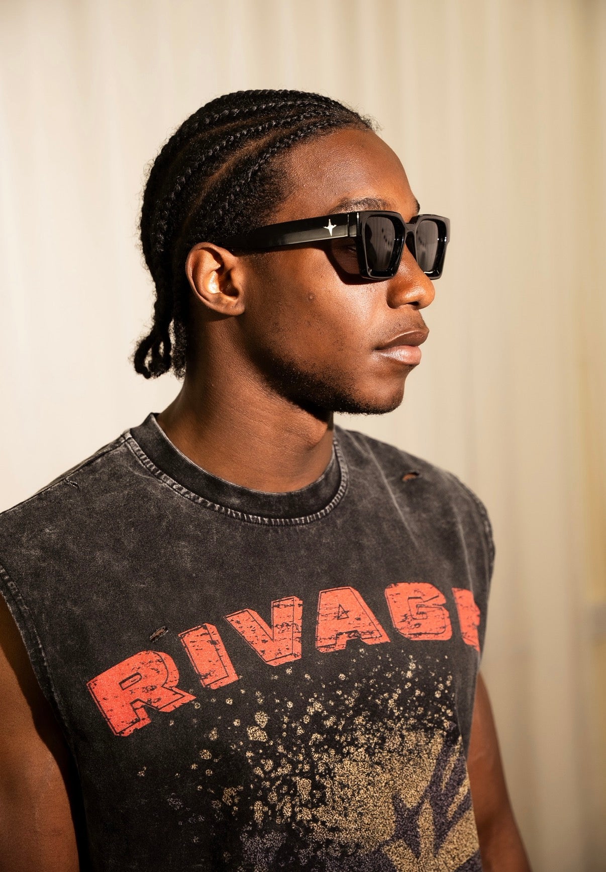 RVE CHROME SUNGLASSES - BLACK