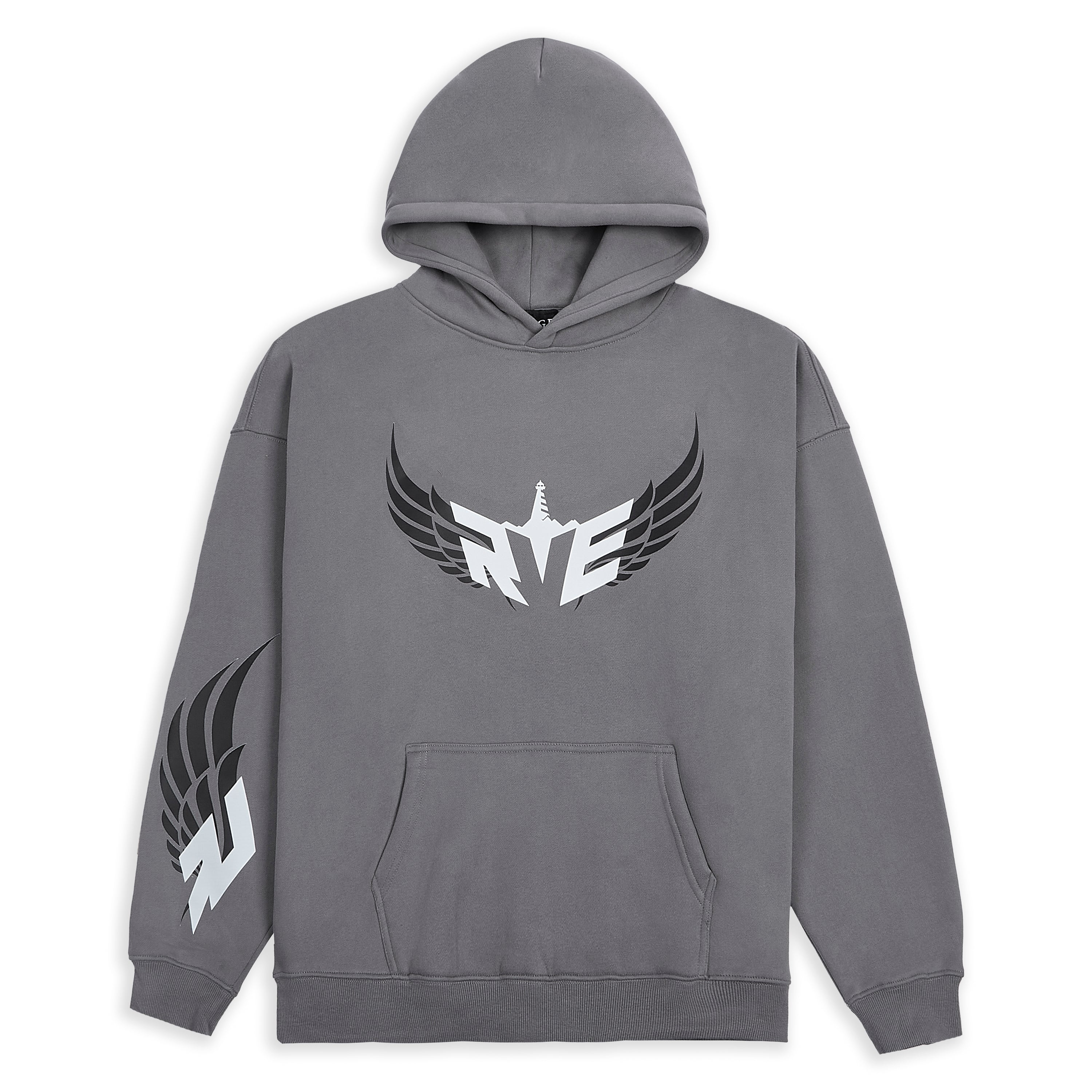 RVE WING HOODIE - GREY