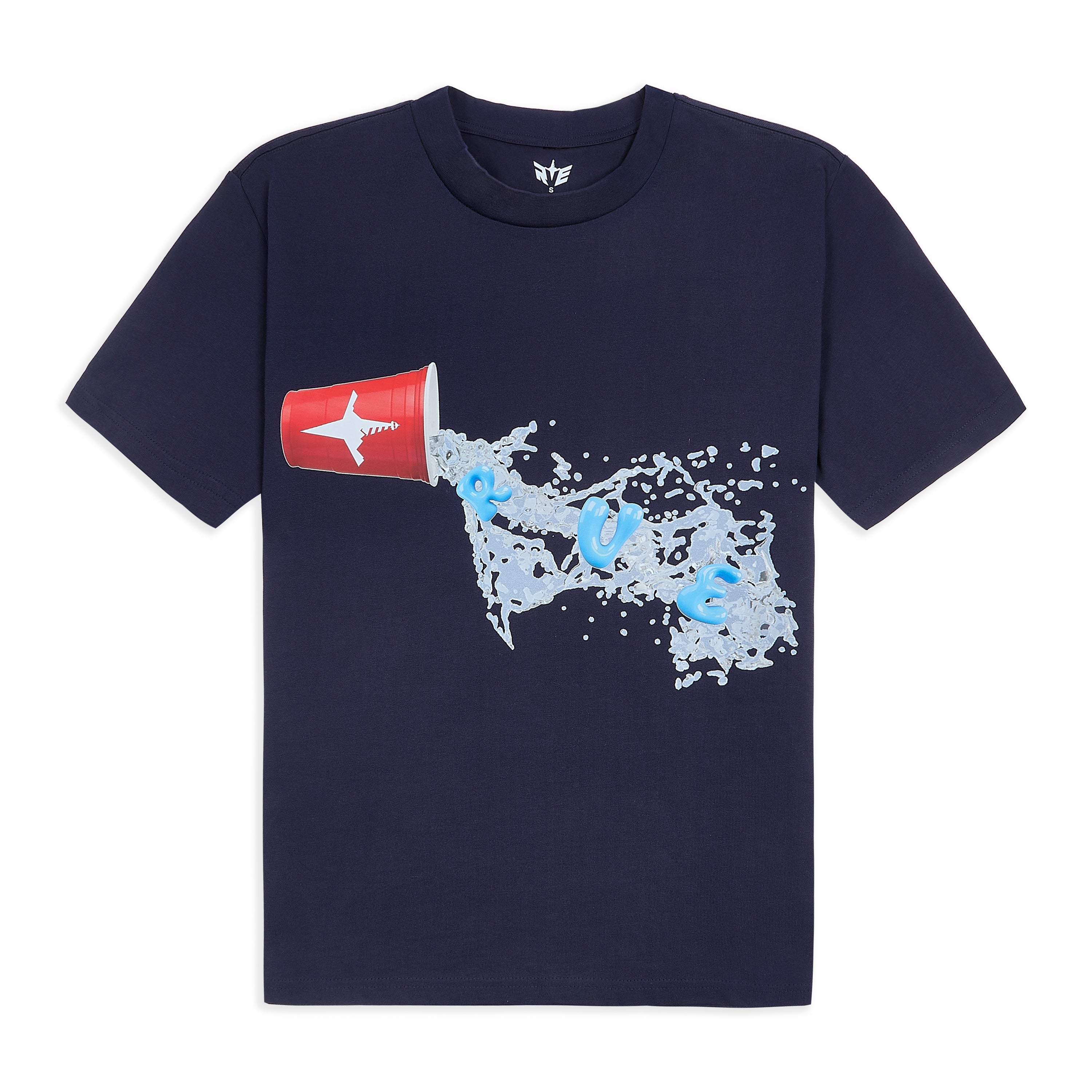 RVE SPILL T-SHIRT - NAVY BLUE